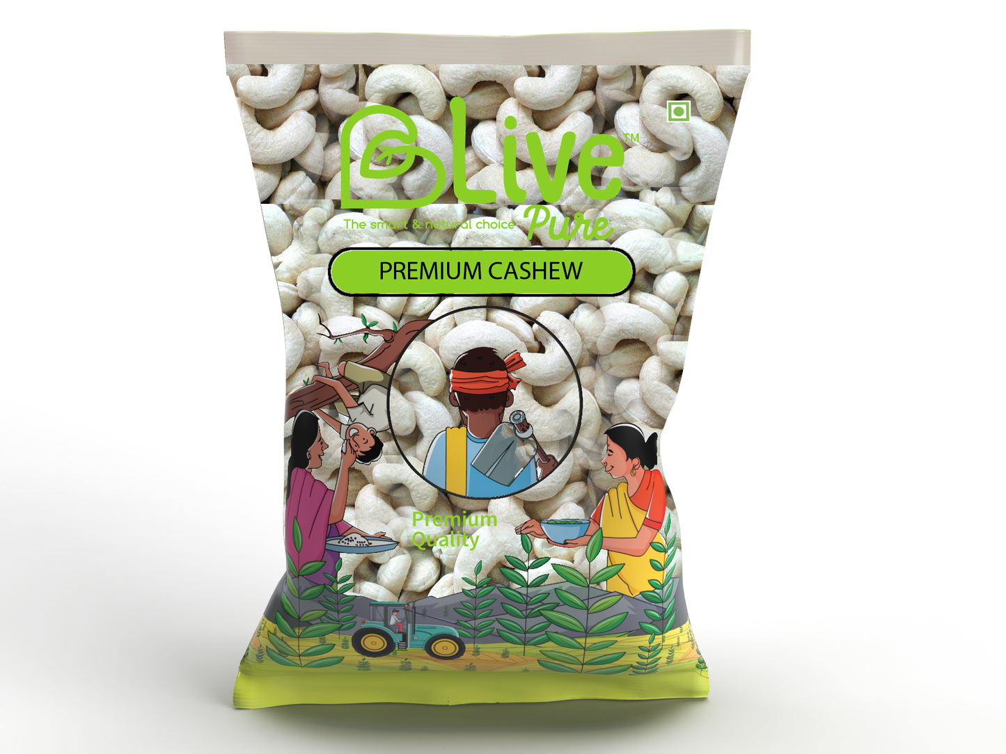 Premium Cashew - Raw 500 Gms.